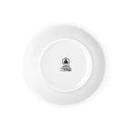 Sélène - Juego de 6 platos llanos - Porcelana - Blanco con adornos plateados