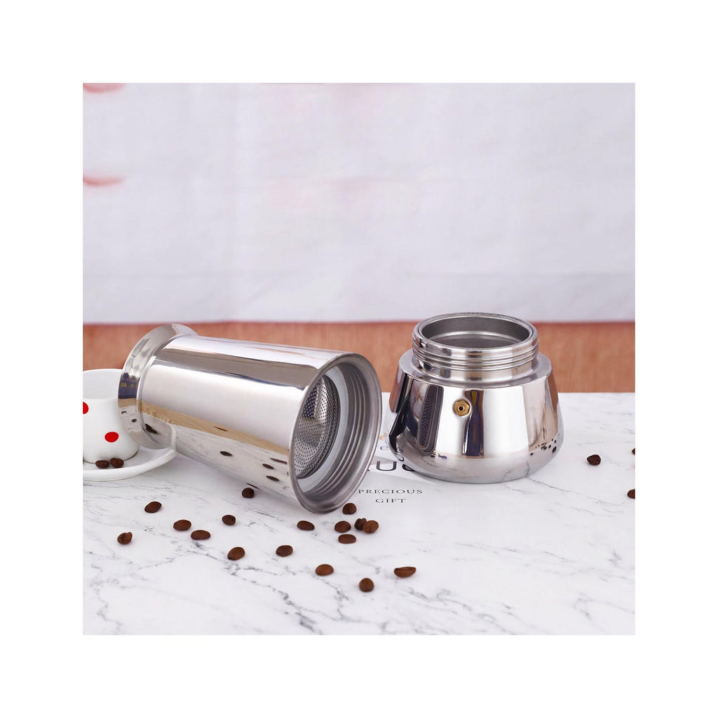 Italian coffee maker - Stainless steel - Silver
