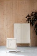 Faces - Table D'Appoint - Chêne massif - Beige