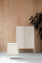 Faces - Table D'Appoint - Chêne massif - Beige