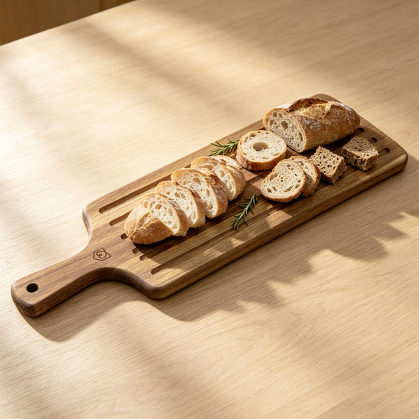 Alva - Bread Board & Bread Knife - Wood