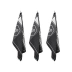 Miel - Set of 3 Jacquard Tea Towels - Cotton - Black