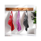 Miel - Set of 3 Jacquard Tea Towels - Cotton - Black