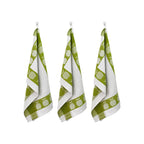 Carré - Set of 3 Honeycomb Tea Towels - Cotton - Green