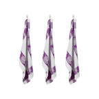 Carré - Lot De 3 Torchons Nid D'Abeille - Coton - Mauve
