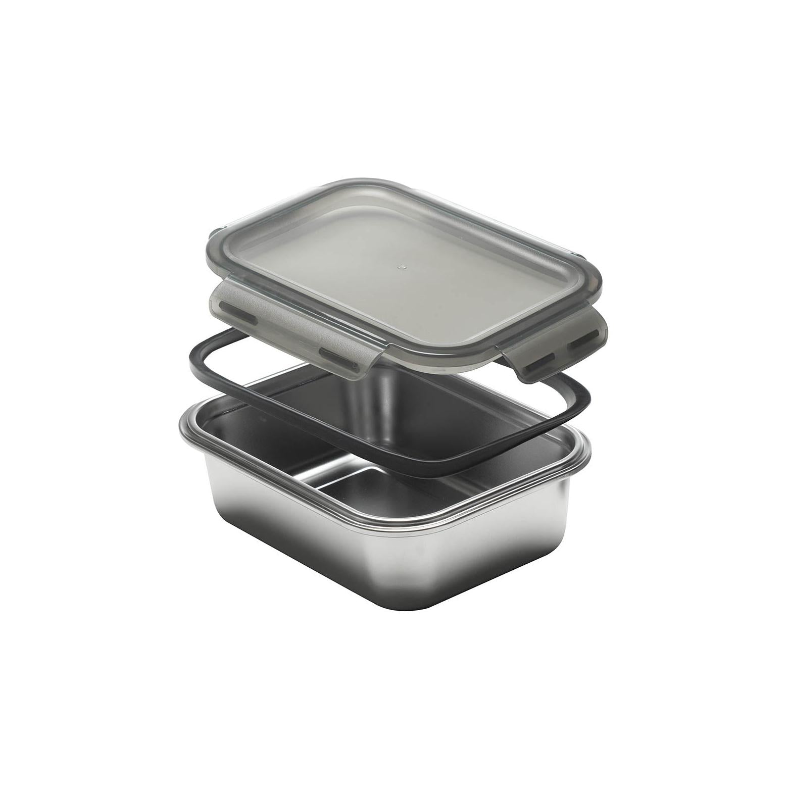 Juego de 3 Cajas Rectangulares - Acero Inoxidable - Plata