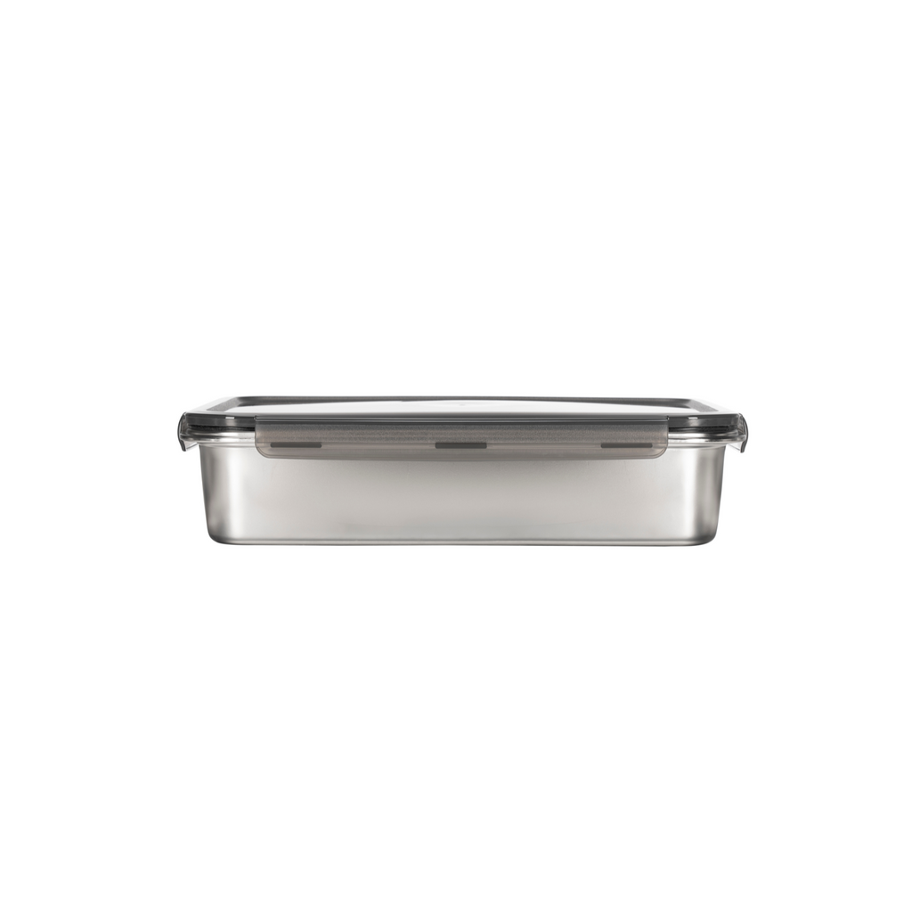 Set Of 5 Rectangular Boxes - Stainless Steel - Silver