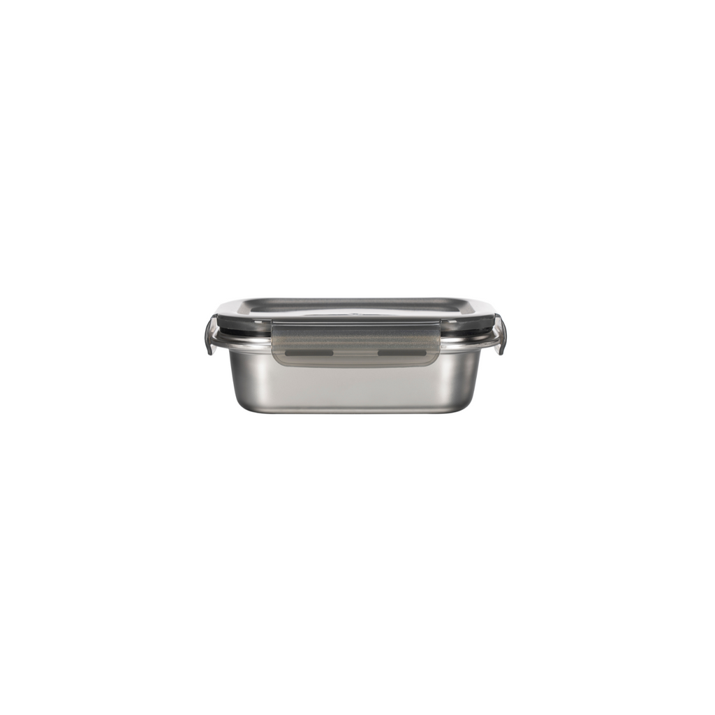 Set Of 5 Rectangular Boxes - Stainless Steel - Silver