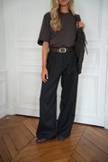 Achille Straight Pants - Black