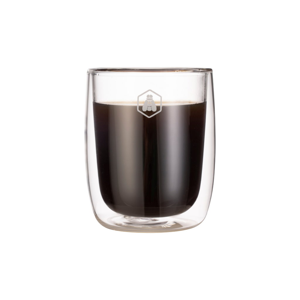 Juego de 4 Tazas de Espresso de Doble Pared - Vidrio - Transparente
