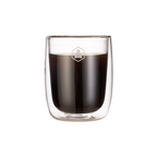 Juego de 4 Tazas de Espresso de Doble Pared - Vidrio - Transparente