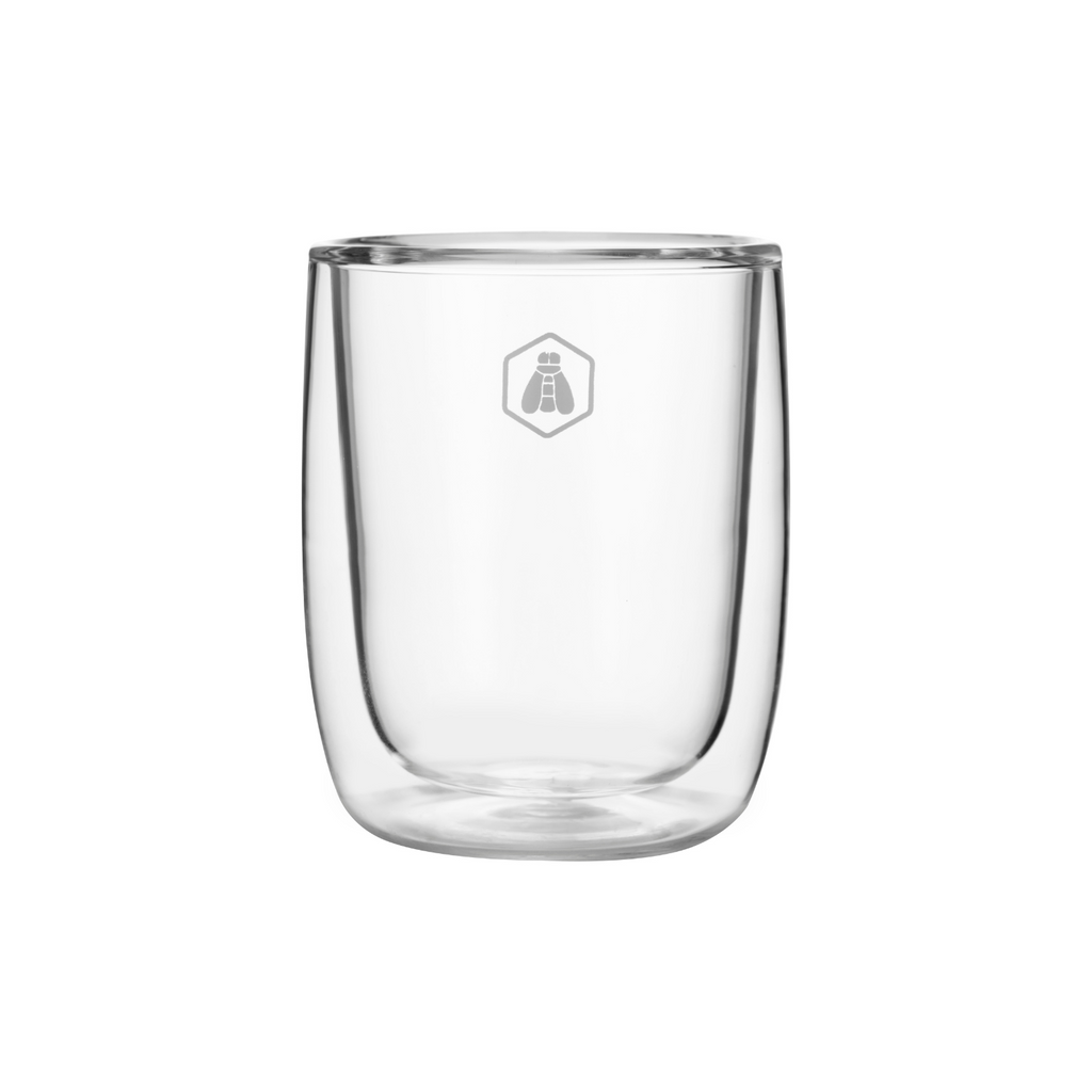 Juego de 4 Tazas de Espresso de Doble Pared - Vidrio - Transparente