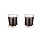 Lot De 2 Tasses À Cappuccino Double Paroi - Verre - Transparent