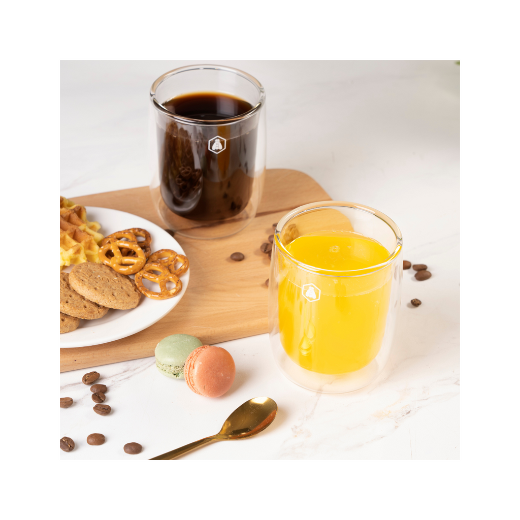 Lot De 2 Tasses À Cappuccino Double Paroi - Verre - Transparent