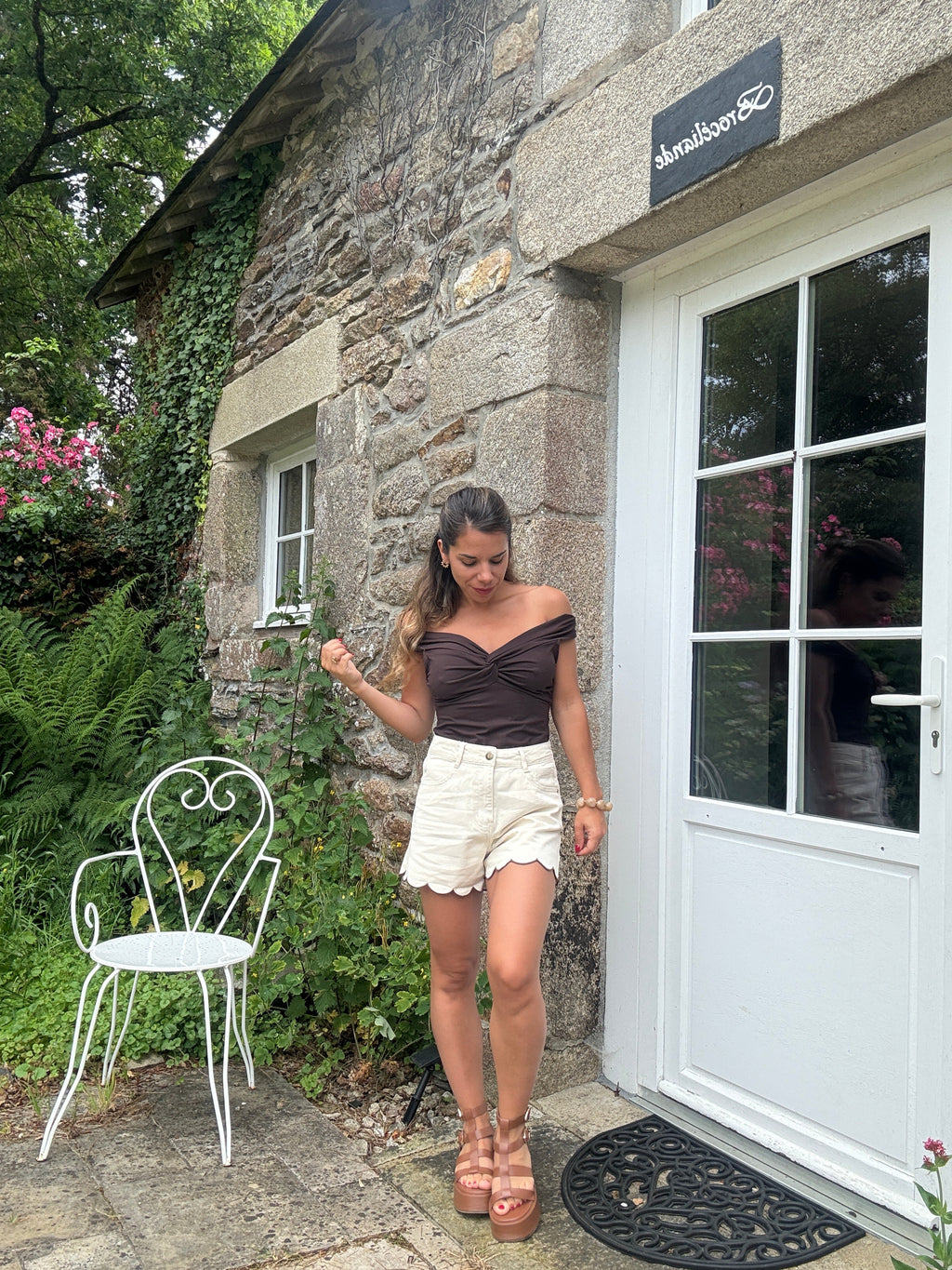 Short En Jean Fleur