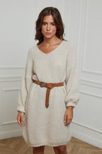 Vestido tipo jersey - Beige