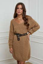Vestido suéter - Camel
