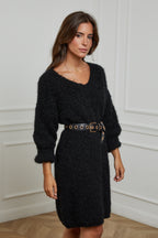 Vestido estilo suéter - Negro