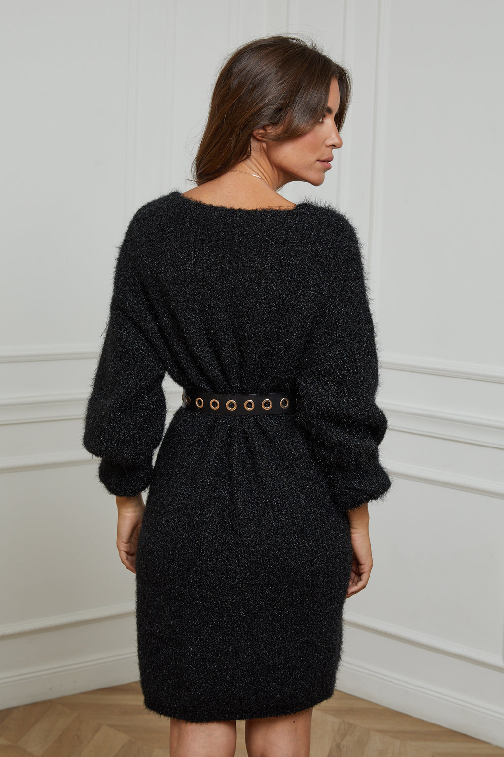 Vestido estilo suéter - Negro