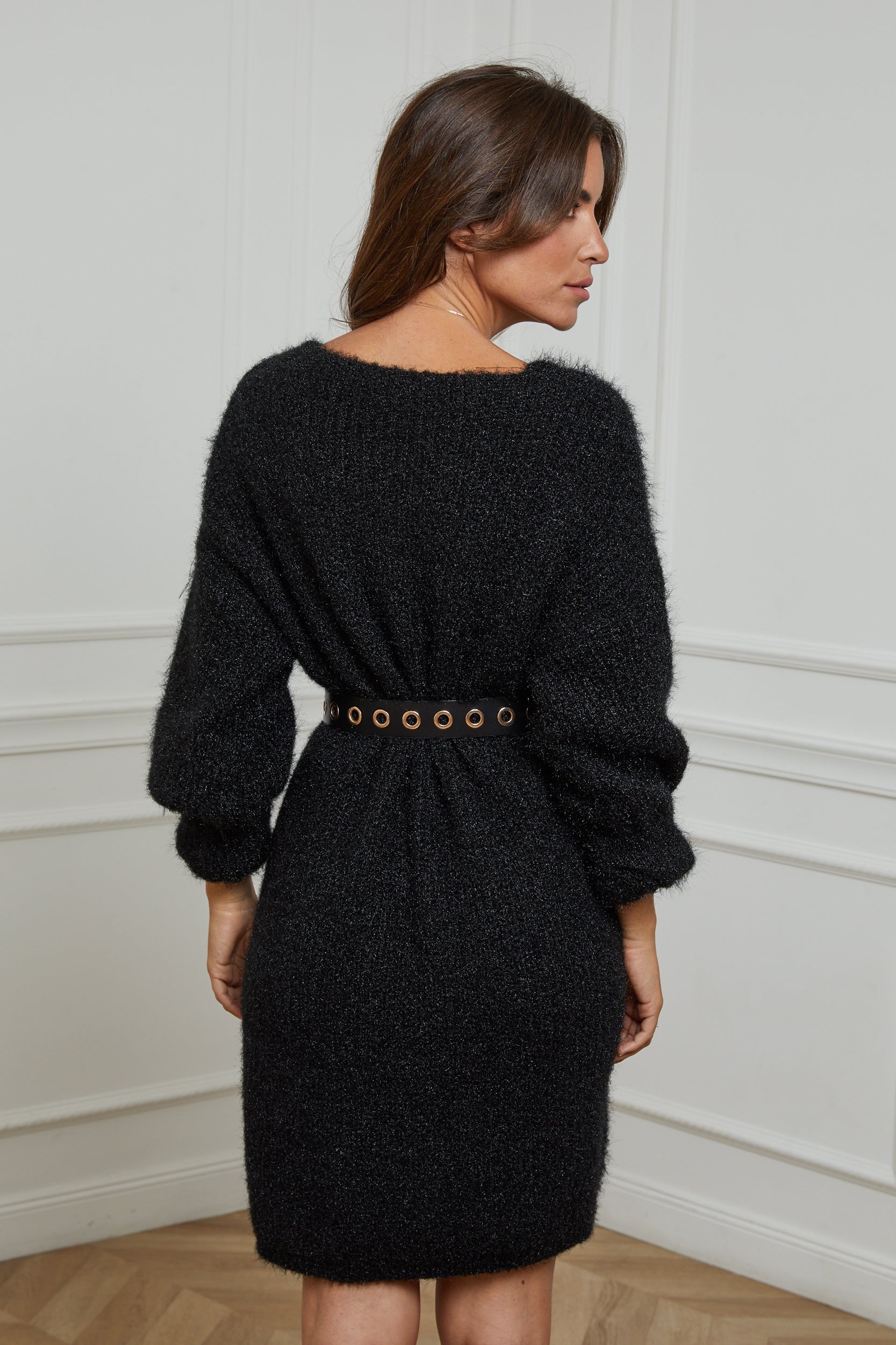 Vestido estilo suéter - Negro