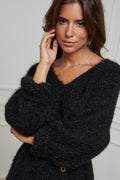 Vestido estilo suéter - Negro
