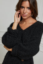 Vestido estilo suéter - Negro