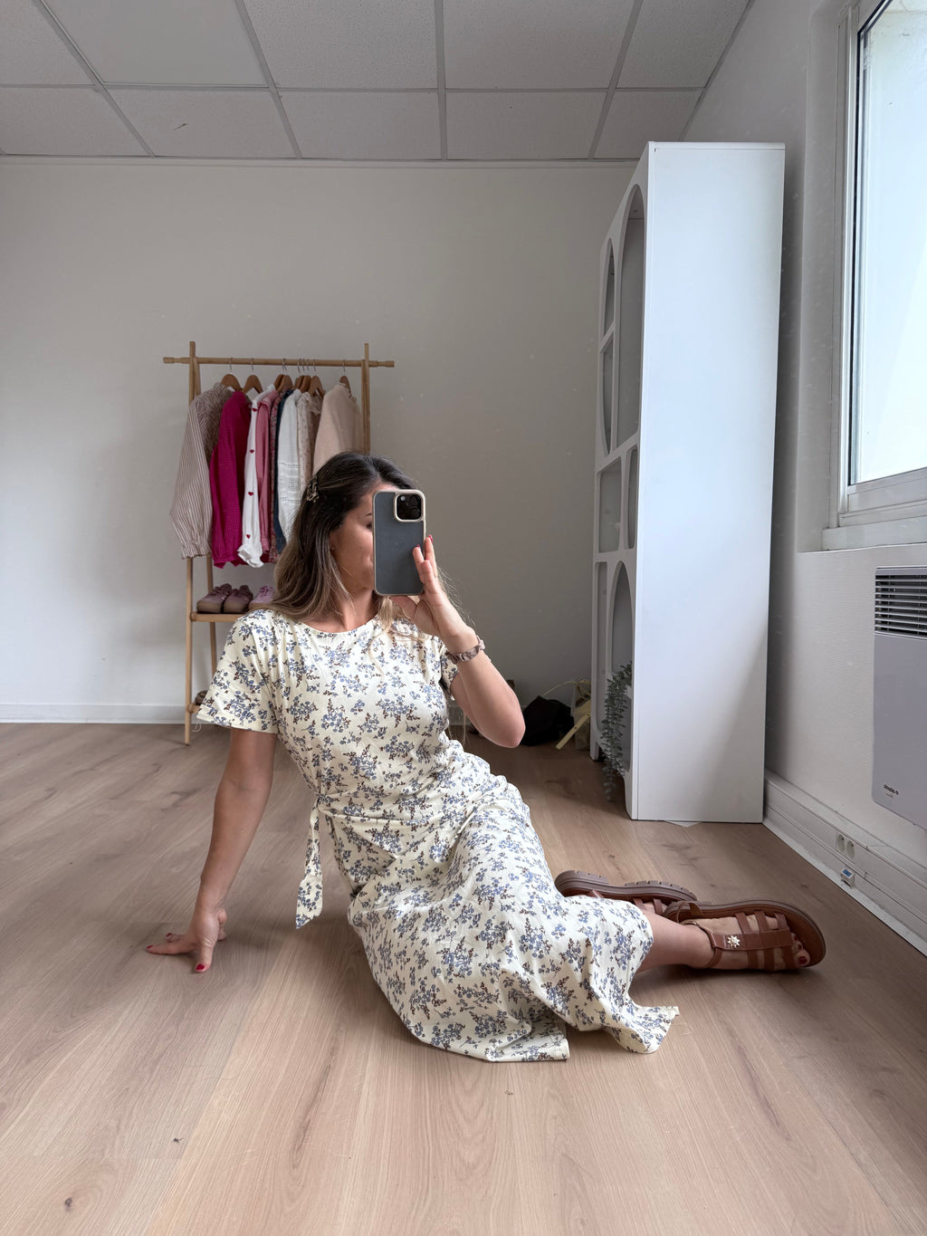 Vestido Largo Lazo Lucia Azul