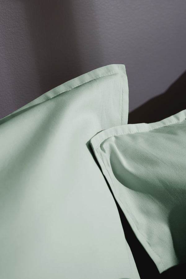 Bally - Kussensloop effen percale - 100% katoen - Celadon