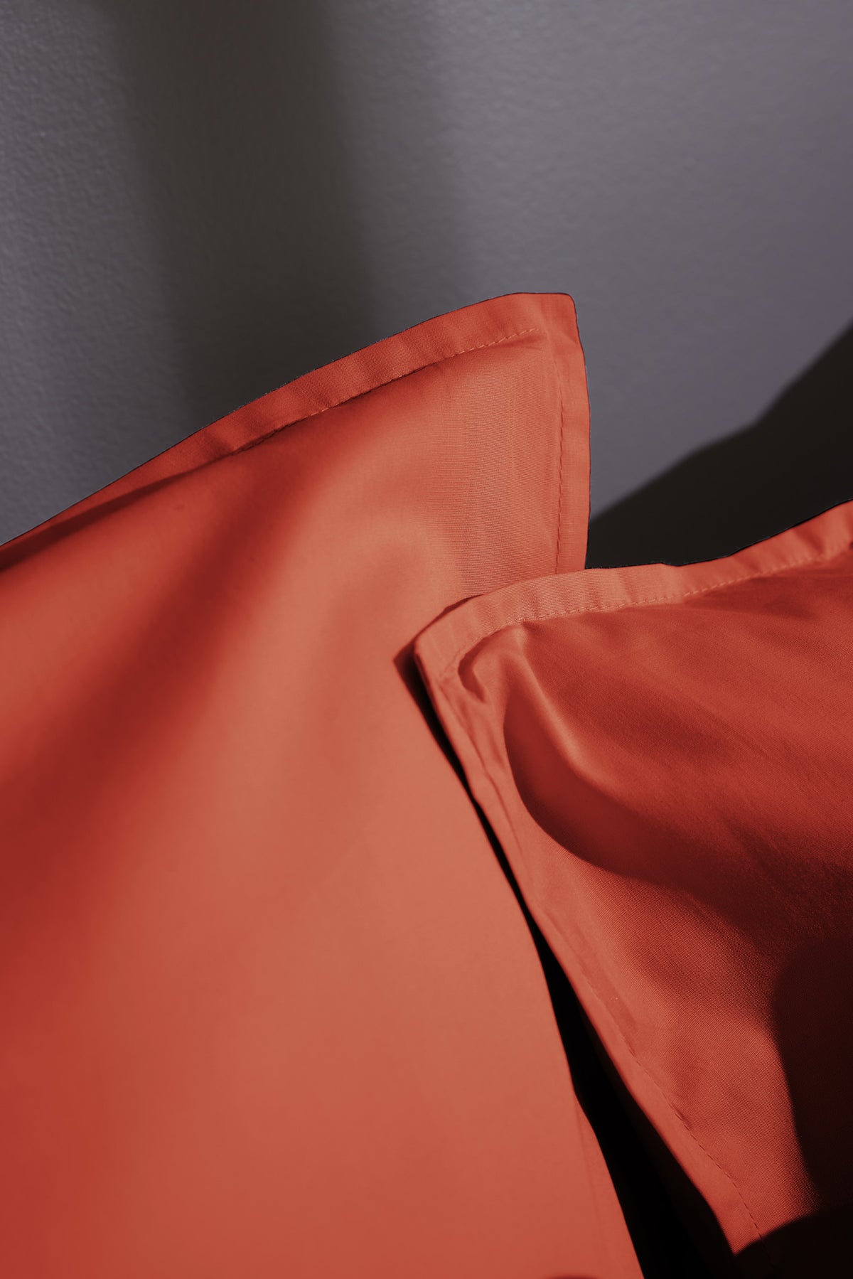 Bally - Kussensloop effen percale - 100% katoen - Terra cotta