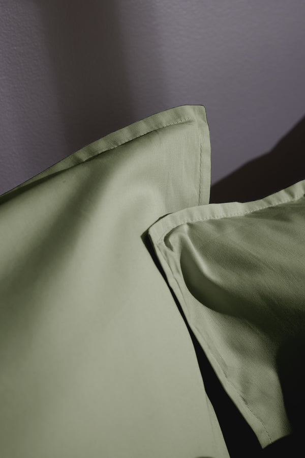 Bally - Taie D'Oreiller Percale Unie - 100% Coton - Thym