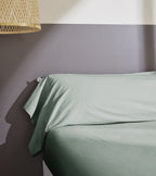 Bally - Plain Percale Bolster Pillowcase - 100% Cotton - Celadon