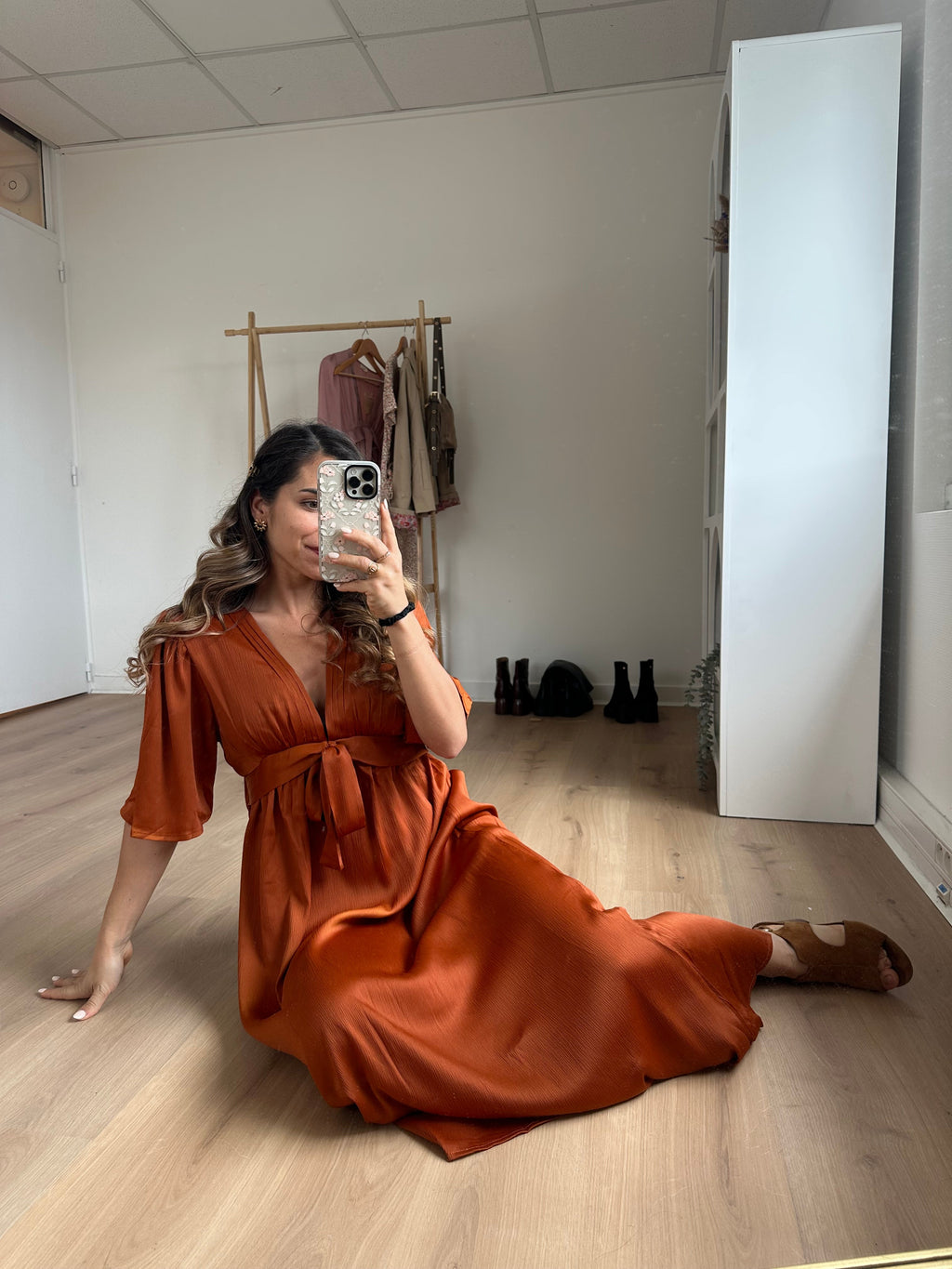 Suzy Long Dress Terracotta