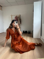Suzy Long Dress Terracotta