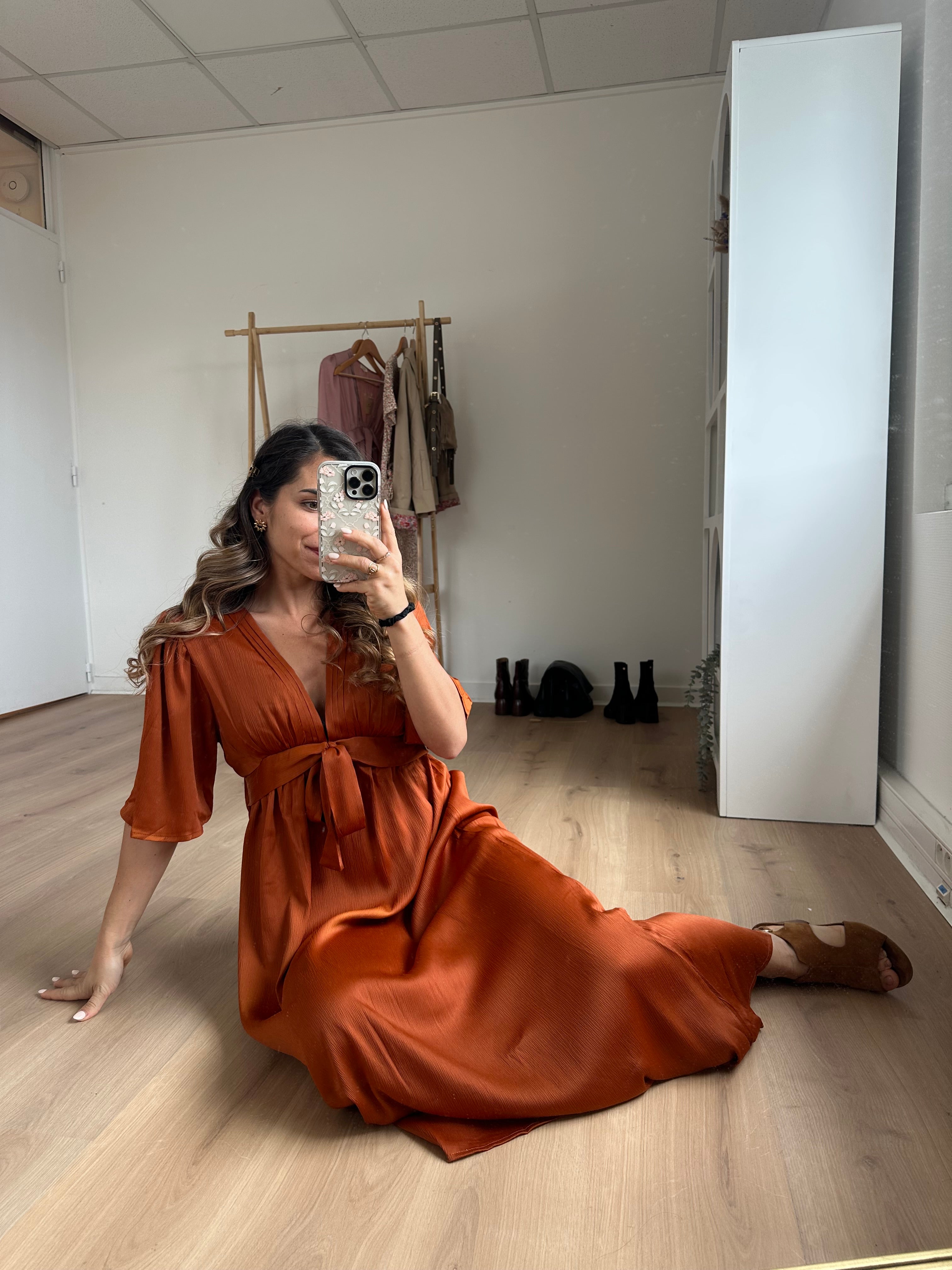 Suzy Long Dress Terracotta