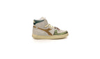 High-Top Metallic Basketball Sneakers - Oyster White / D Oe - Women