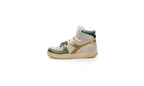 High-Top Metallic Basketball Sneakers - Oyster White / D Oe - Women