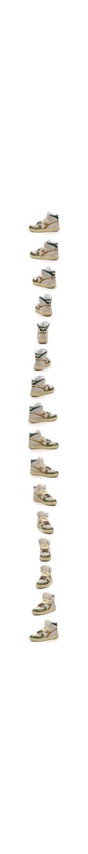 High-Top Metallic Basketball Sneakers - Oyster White / D Oe - Women