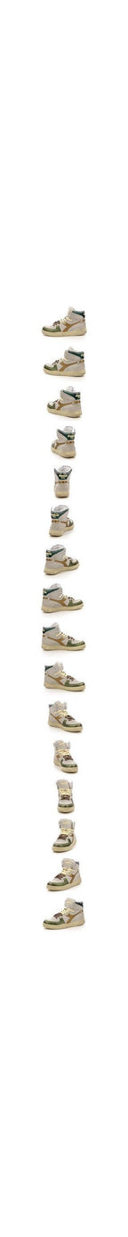 High-Top Metallic Basketball Sneakers - Oyster White / D Oe - Women