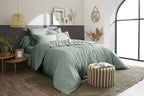 Bally - Dekbedovertrek effen percale - 100% katoen - Celadon