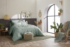 Bally - Dekbedovertrek effen percale - 100% katoen - Celadon