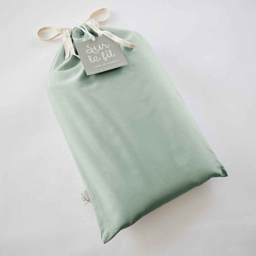 Bally - Dekbedovertrek effen percale - 100% katoen - Celadon