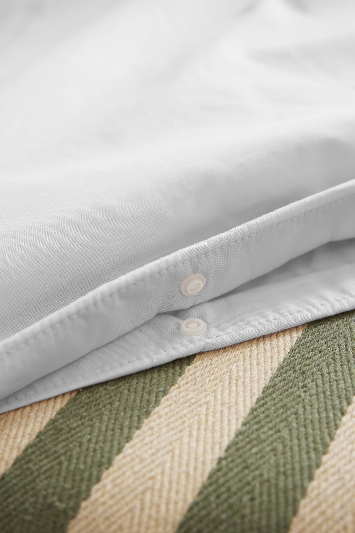 Bally - Plain Percale Duvet Cover - 100% Cotton - Snow