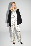 Charlie Print Polka Dot Graphic Trousers Made In Italy