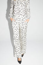 Charlie Print Polka Dot Graphic Trousers Made In Italy