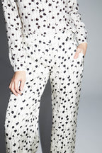 Charlie Print Polka Dot Graphic Trousers Made In Italy