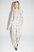 Charlie Print Polka Dot Graphic Trousers Made In Italy