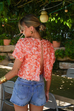 Liza Sequin Blouse - Orange