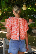 Liza Sequin Blouse - Orange