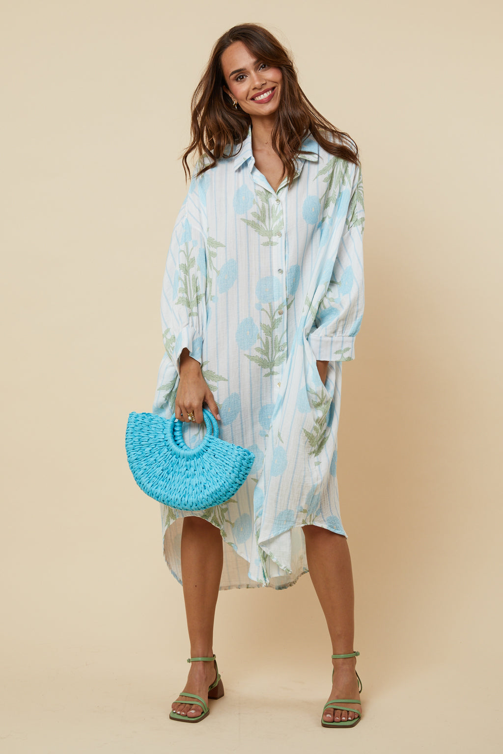 Robe Chemise - Ciel