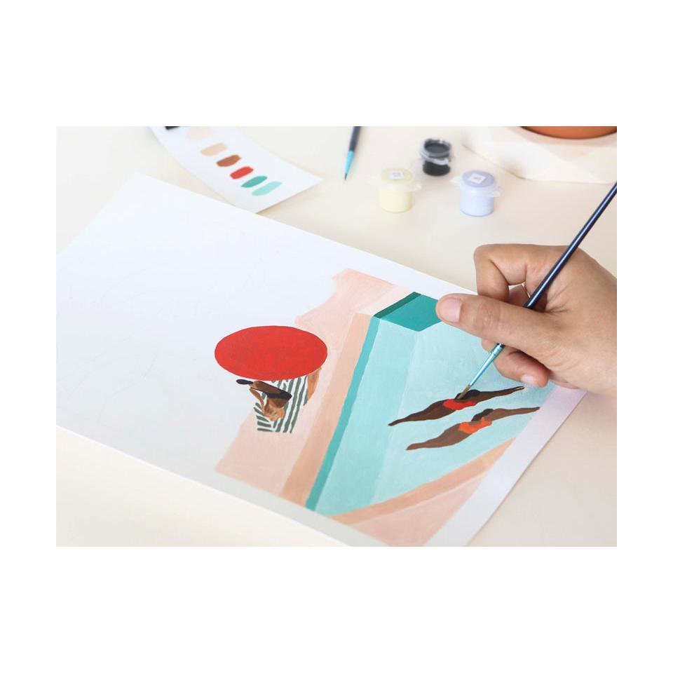 Paint By Number Box - Small Brush - St Barthélemy By Léa Morichon